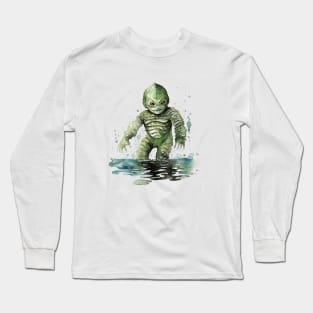 Cute Horror Icon Creature from the Black Lagoon Long Sleeve T-Shirt